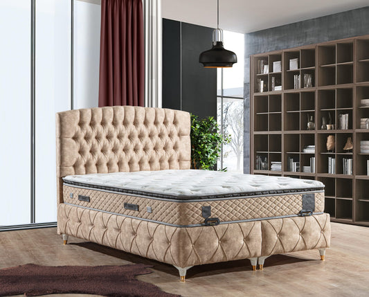 Sude Boxspringbett mit Stauraum und Matratze